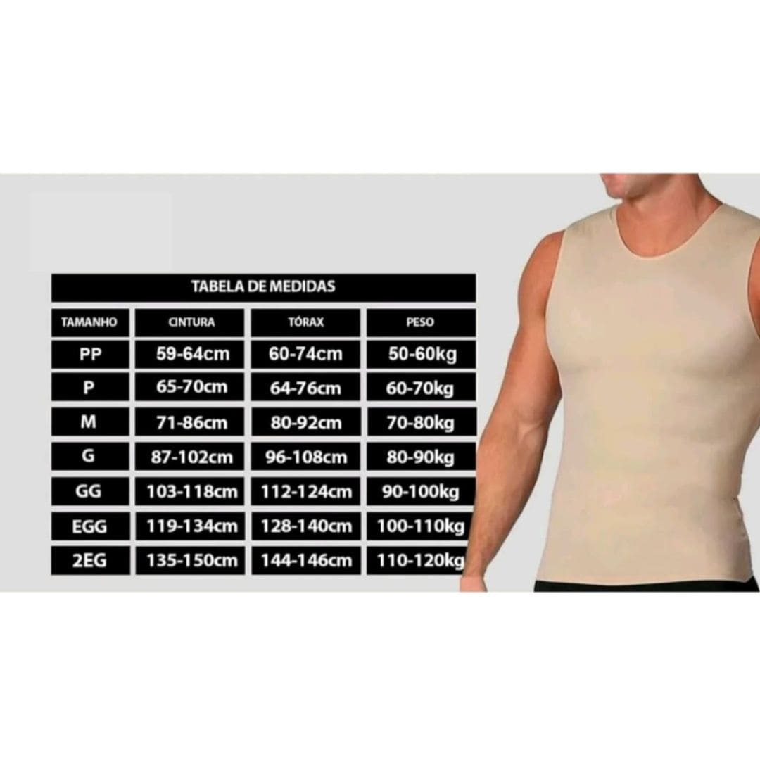 Regata Slim Modeladora Alta Compressão masculina