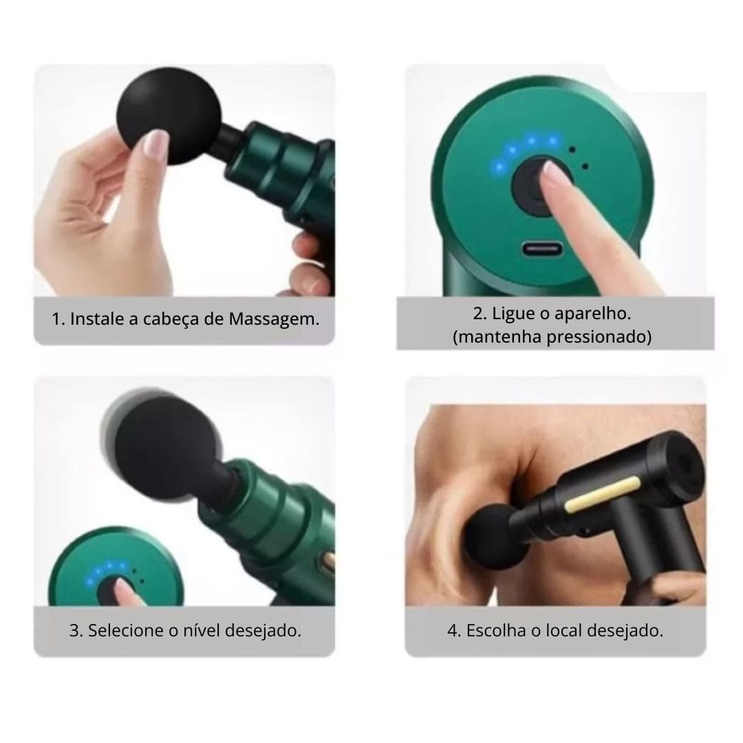 Massageador Portátil Gun Relax Pro6