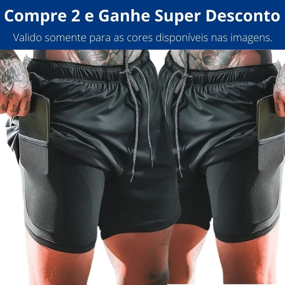 Kit 2 Shorts Masculino Dri-Fit 2 em 1