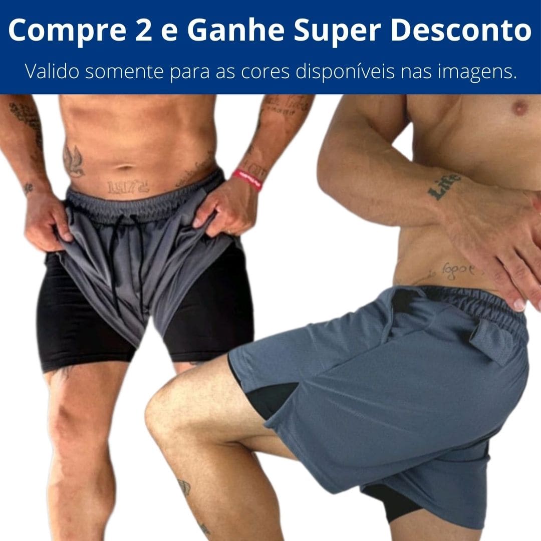 Kit 2 Shorts Masculino Dri-Fit 2 em 1