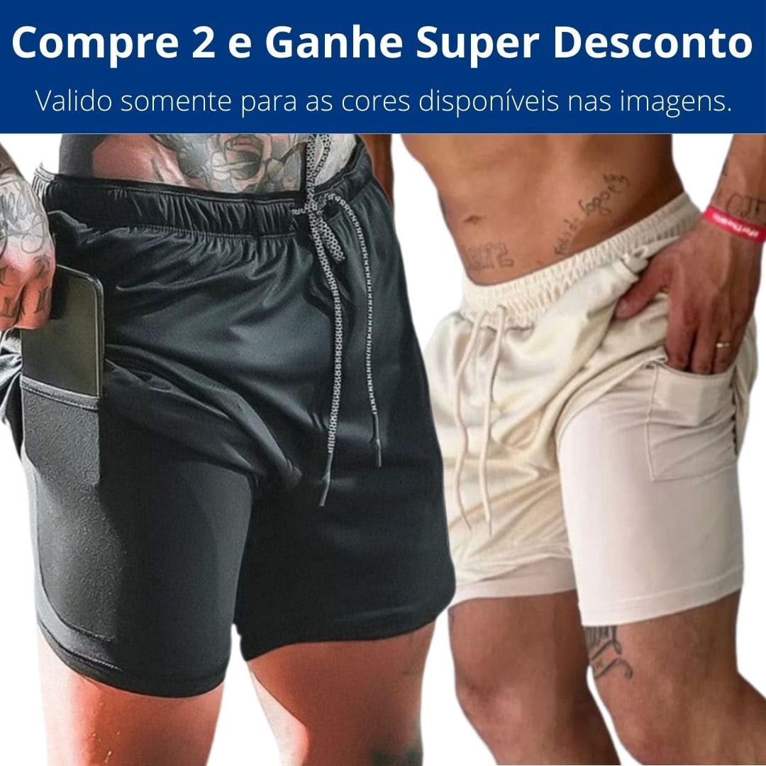 Kit 2 Shorts Masculino Dri-Fit 2 em 1