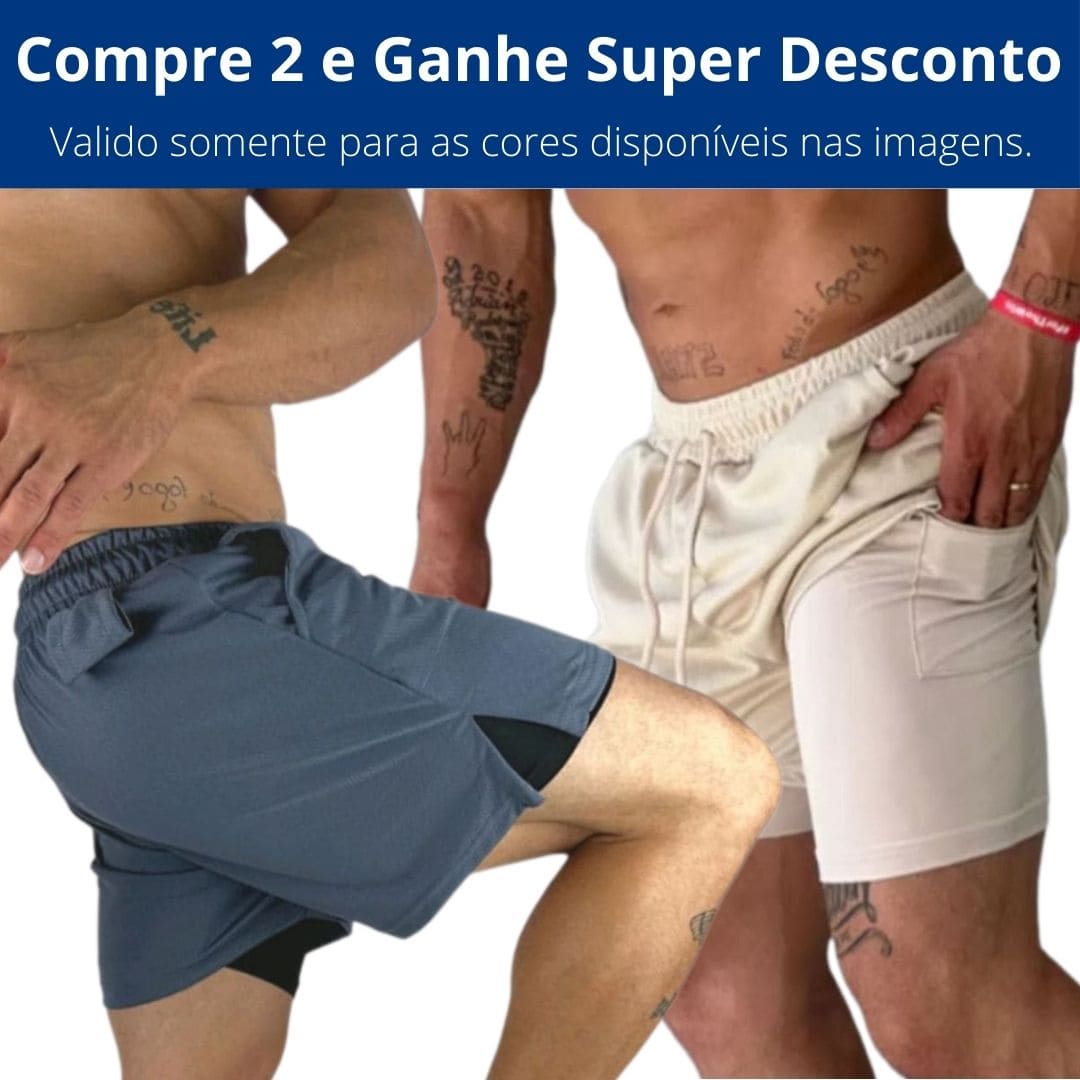 Kit 2 Shorts Masculino Dri-Fit 2 em 1