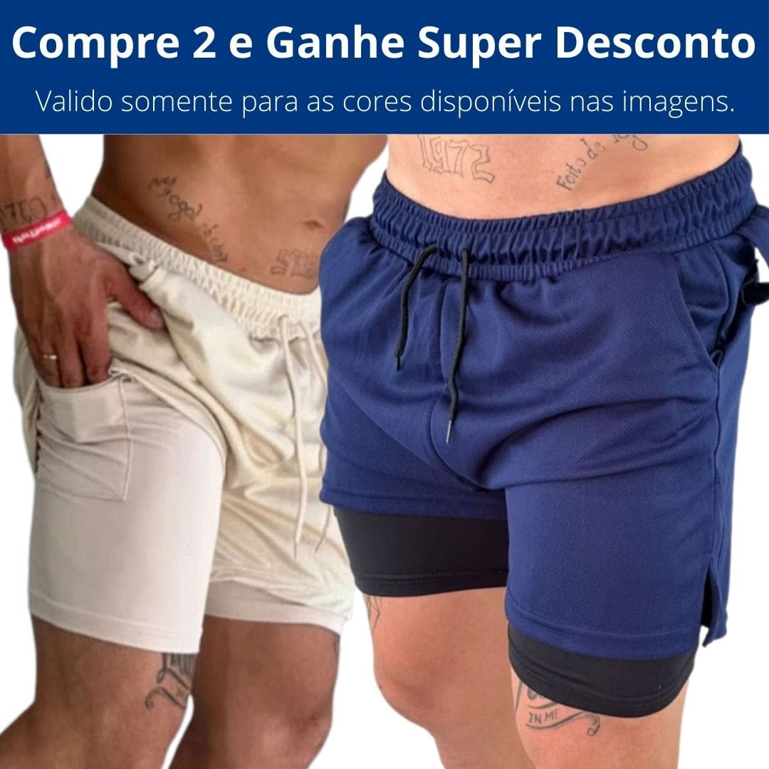 Kit 2 Shorts Masculino Dri-Fit 2 em 1