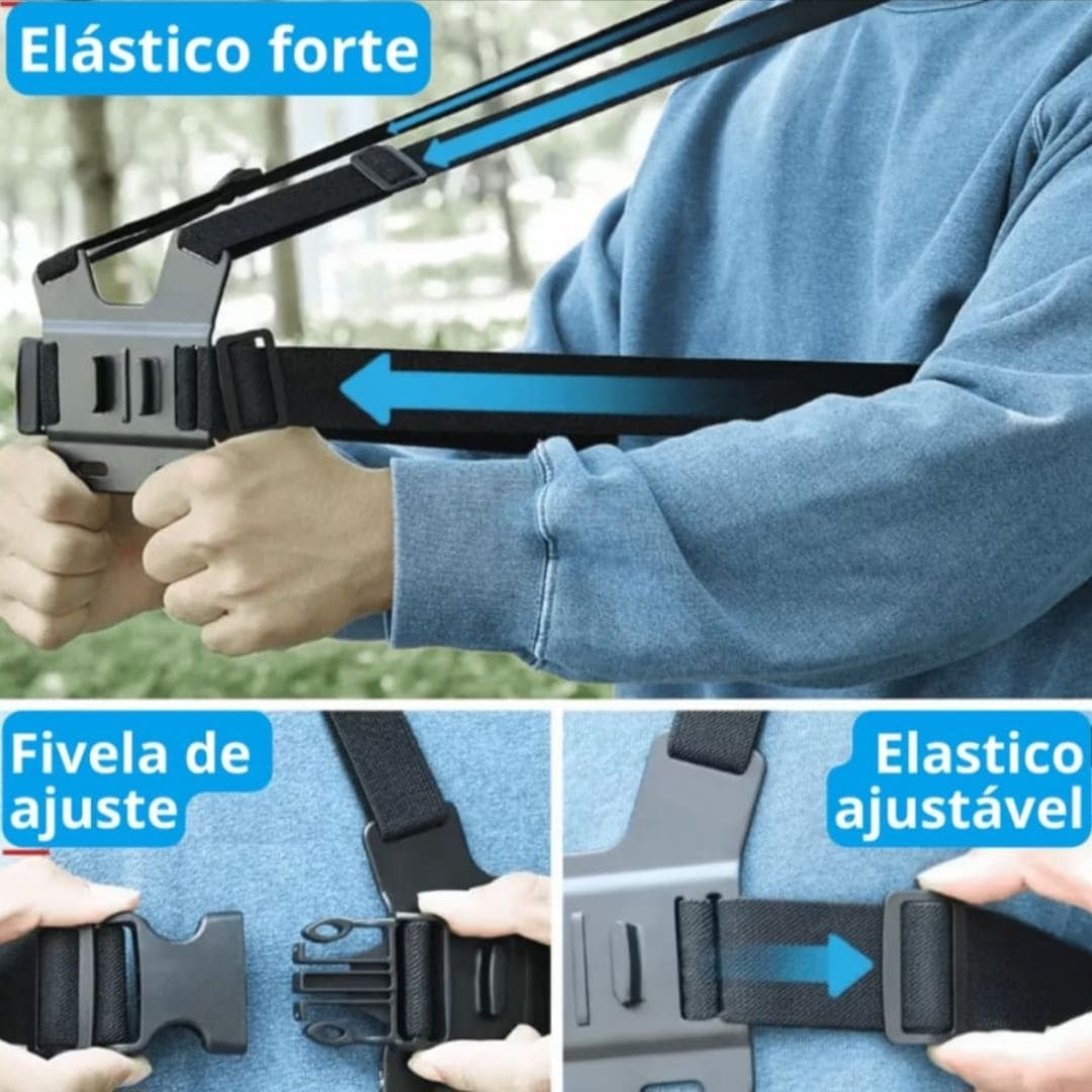 Suporte Peitoral Esportivo Celular e Câmera