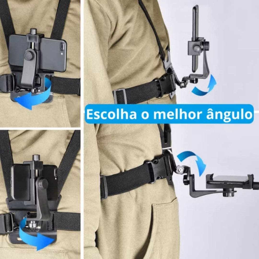 Suporte Peitoral Esportivo Celular e Câmera