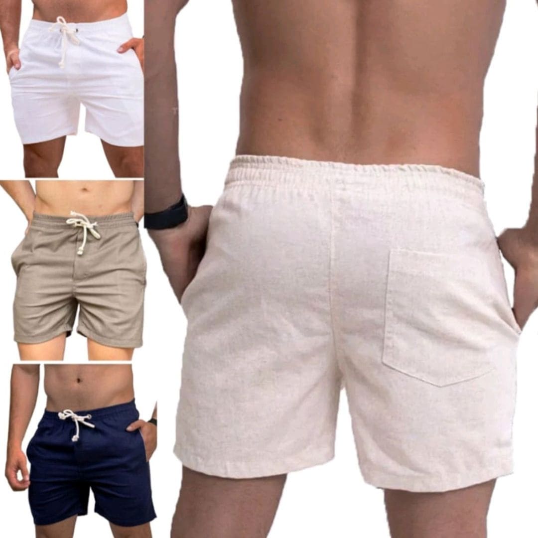Kit 4 Shorts Linho Mauricinho Masculino