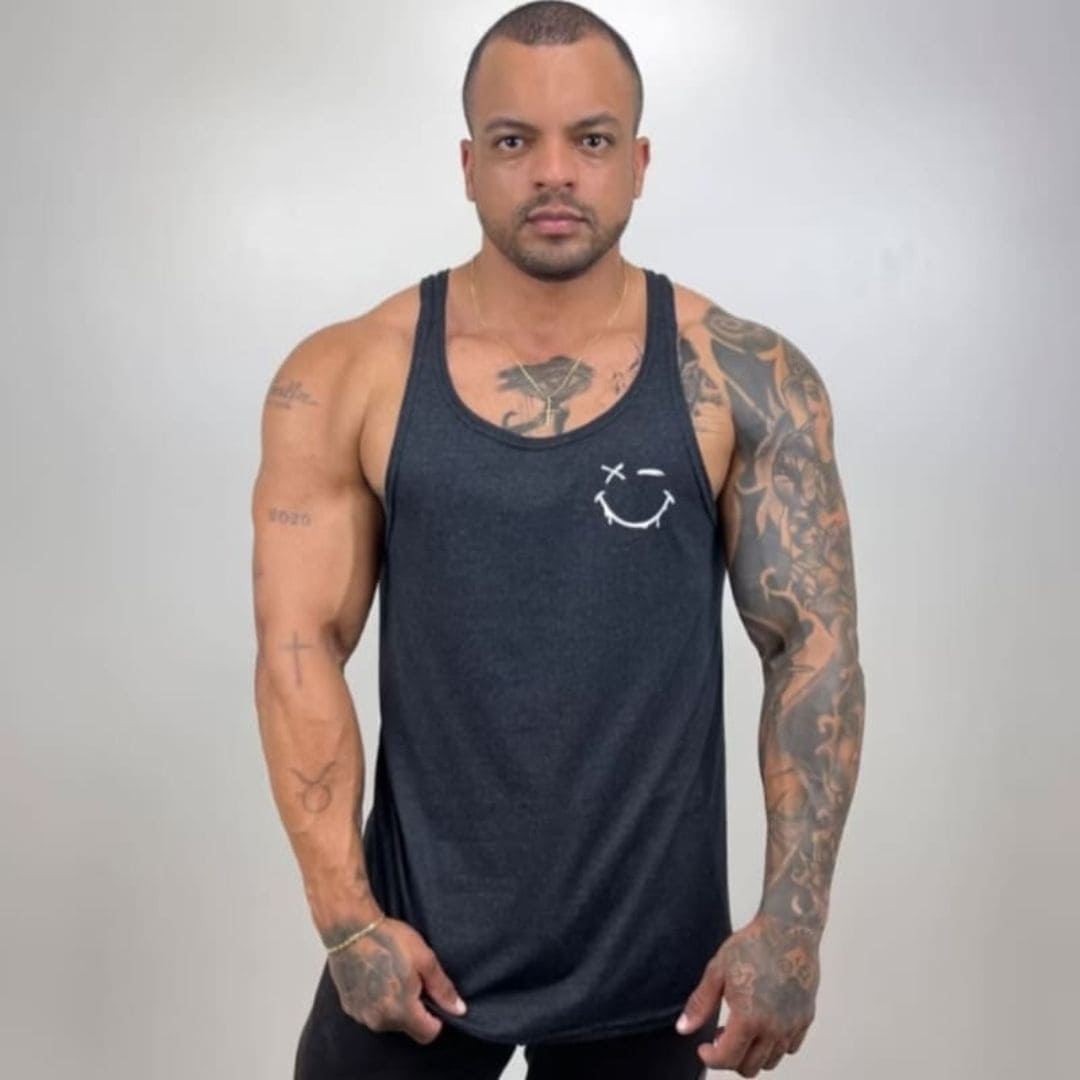 Regata Masculina Algodão Cavada