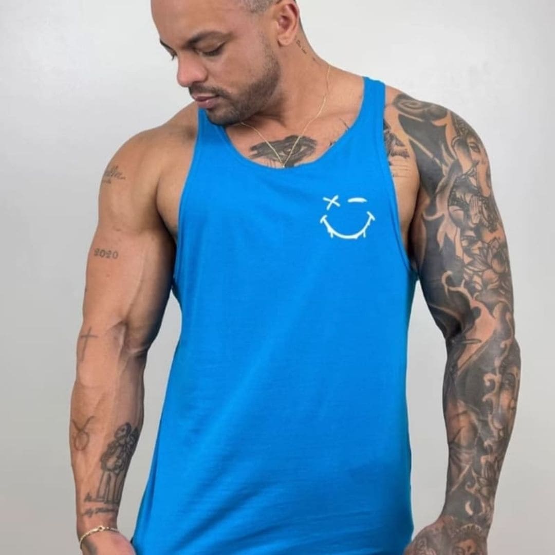 Regata Masculina Algodão Cavada