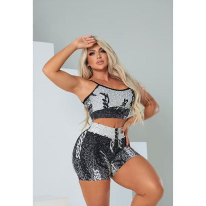 Conjunto Suplex Fitness Short Feminino