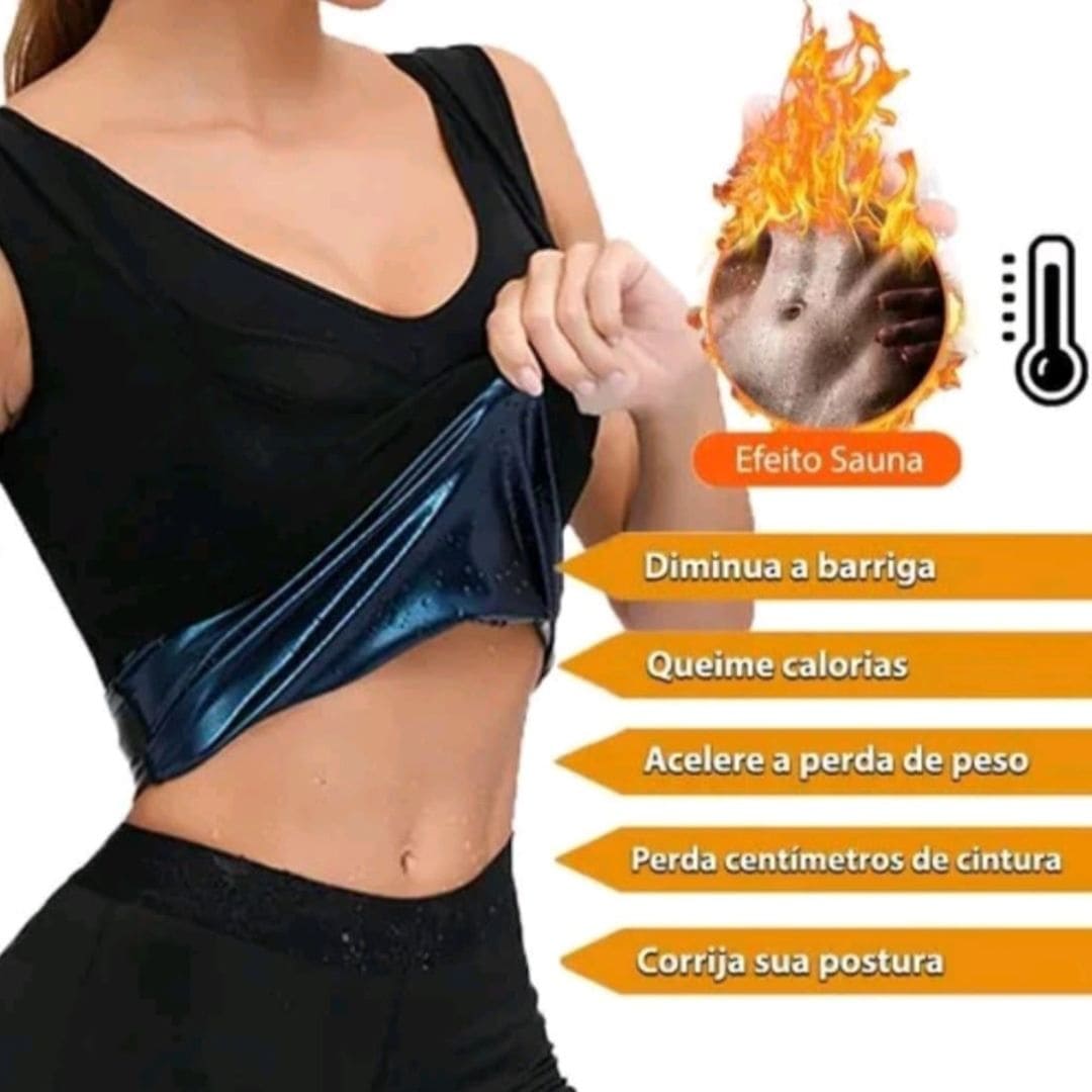 Regata Termica de Compressão Queima Gordura Efeito Sauna