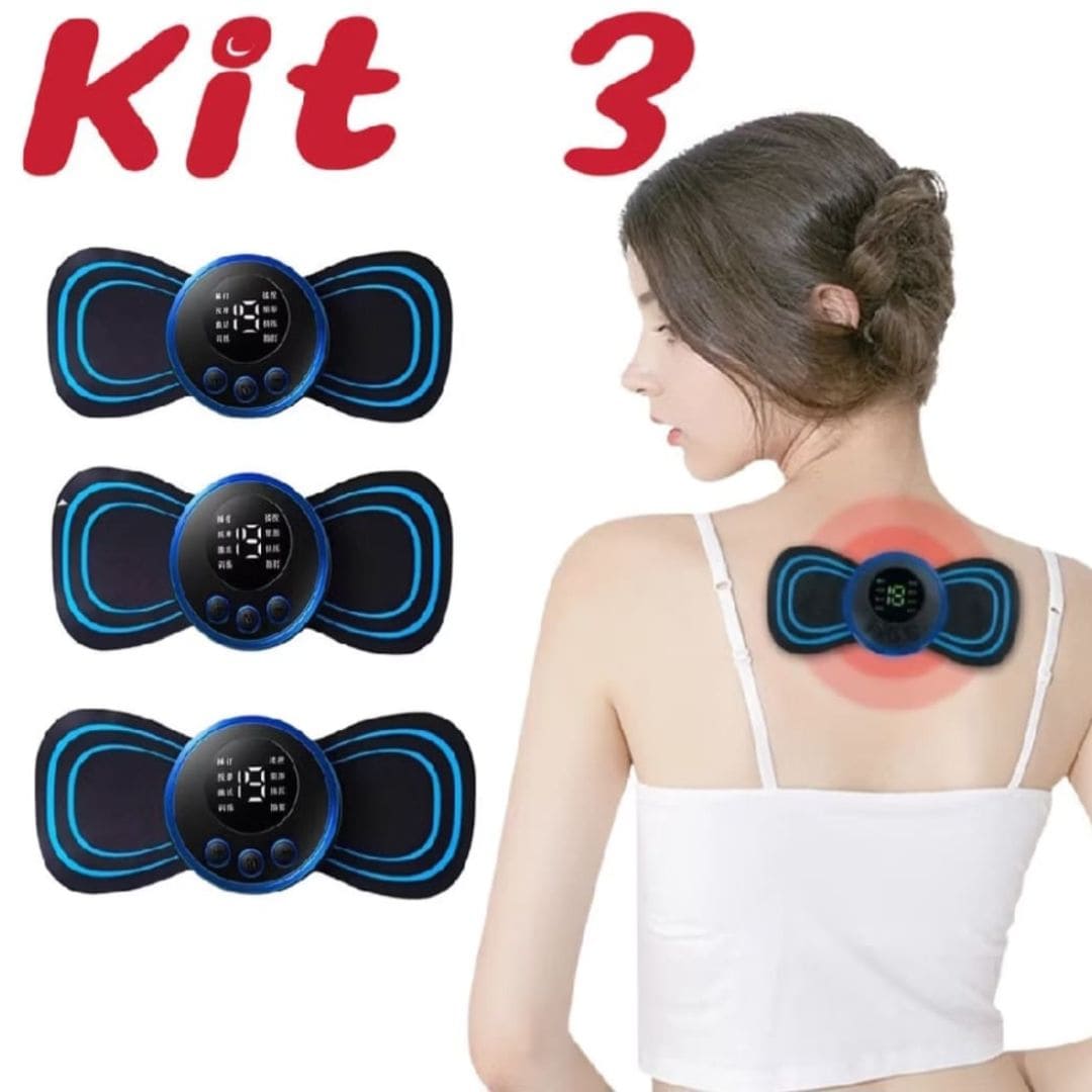 Kit 3 Massageador Elétrico Portatil