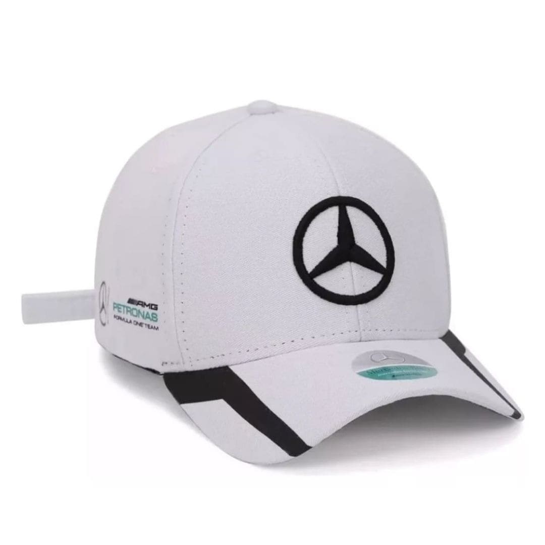 Boné Mercedes Benz F1 Aba Curva Branco