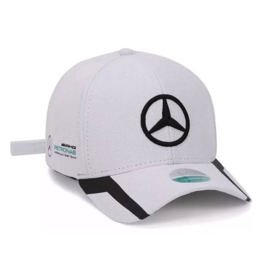 Boné Mercedes Benz F1 Aba Curva Branco