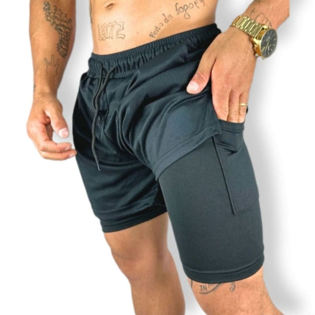 Shorts Masculino Dri-Fit Esportivo 2 em 1