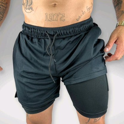 Shorts Masculino Dri-Fit Esportivo 2 em 1 academia