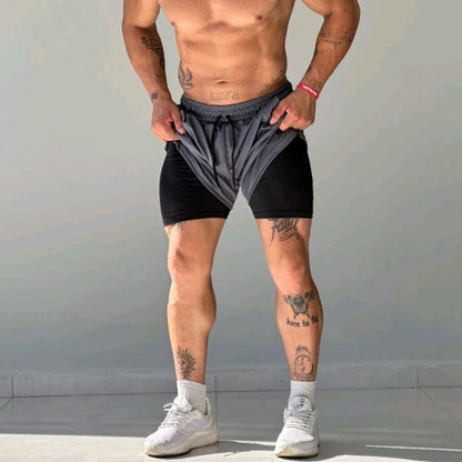 Shorts Masculino Dri-Fit Esportivo 2 em 1 musculação