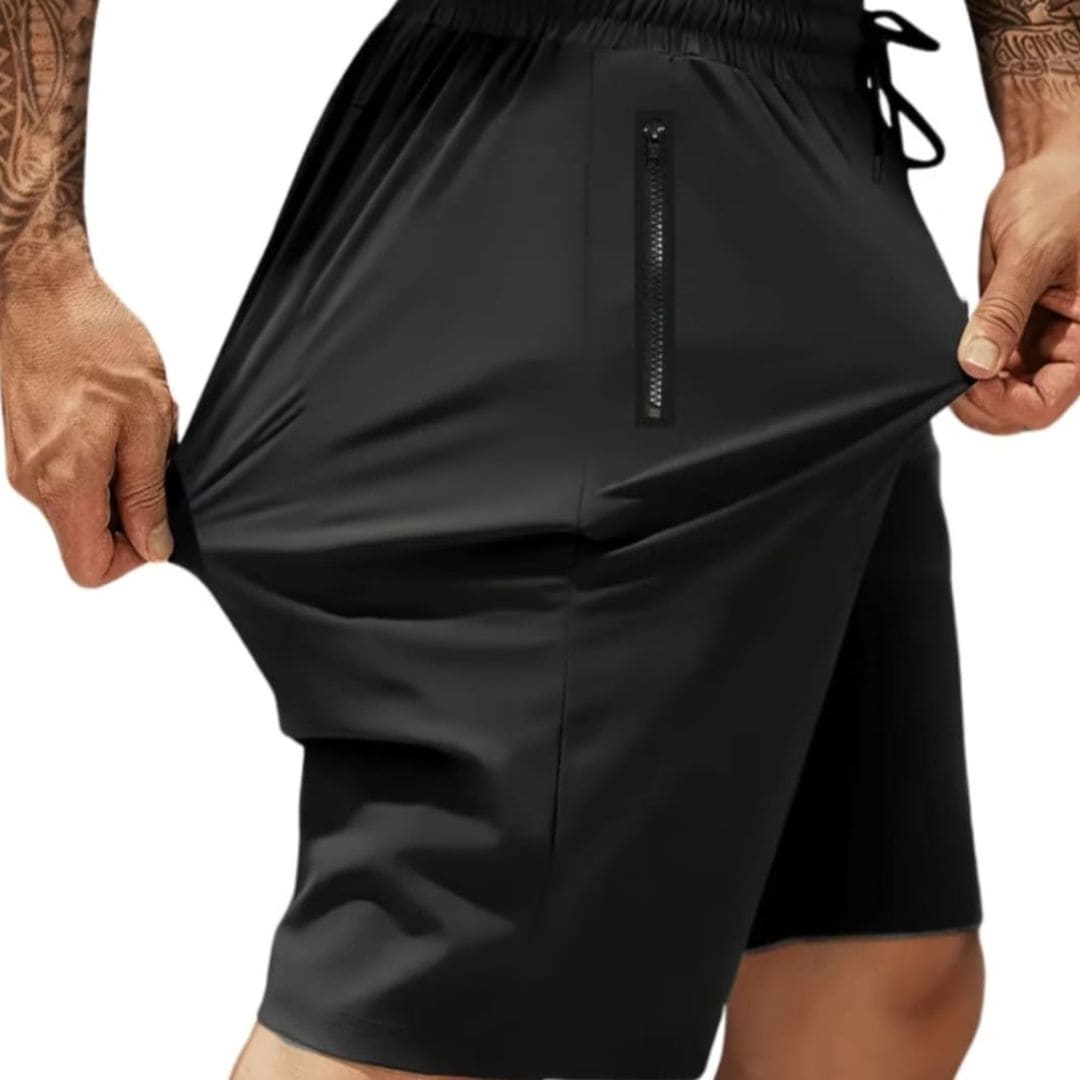 Shorts Masculino Tactel com Elastano Preto