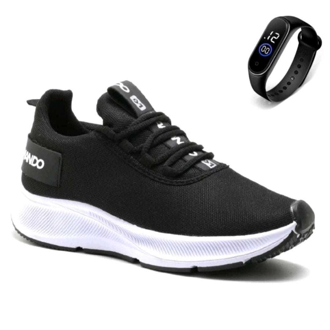 Tênis Masculino Academia Power Step  + Relógio Brinde
