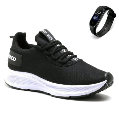 Tênis Masculino Academia Power Step  + Relógio Brinde