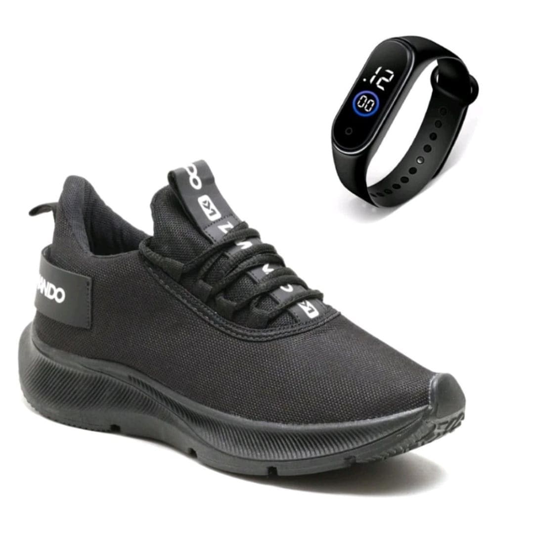 Tênis Masculino Academia Power Step  + Relógio Brinde