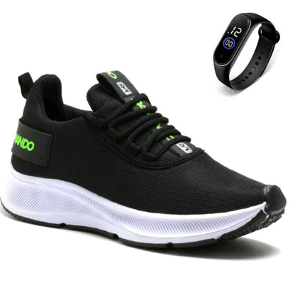 Tênis Masculino Academia Power Step  + Relógio Brinde