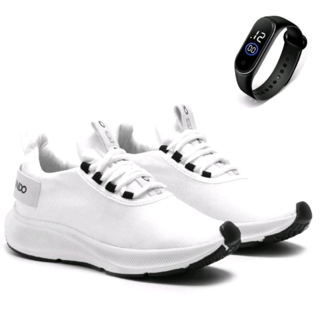 Tênis Masculino Academia Power Step  + Relógio Brinde